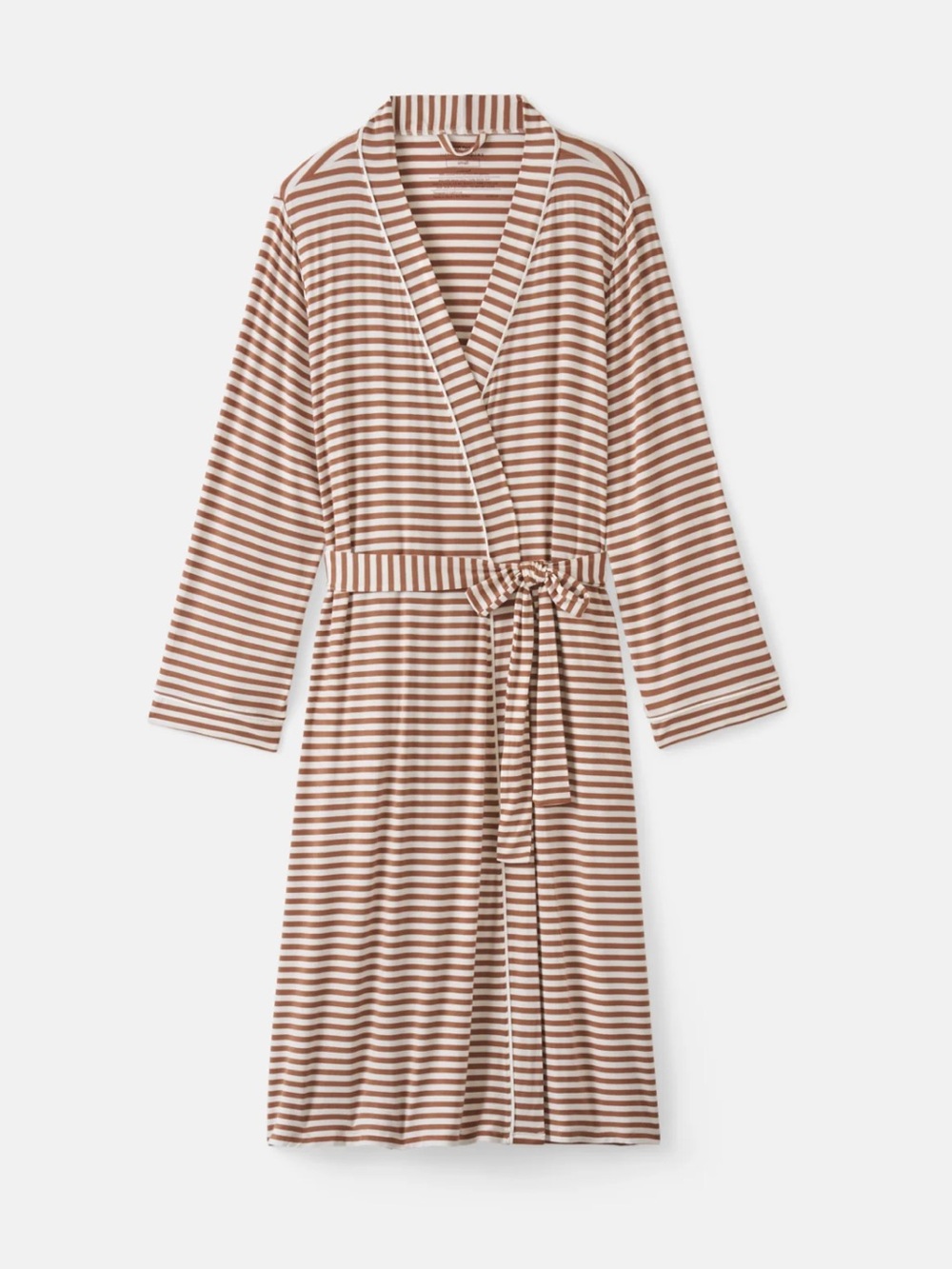Little sleepies stripe robe in white and Brown